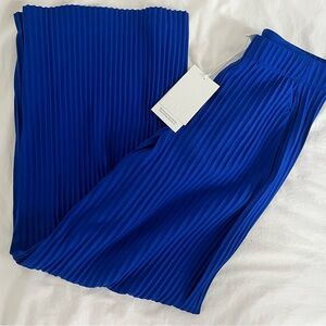 COS blue Picasse Pleated Pants Size XS  Womens  Trousers Wide Leg Dress Pants